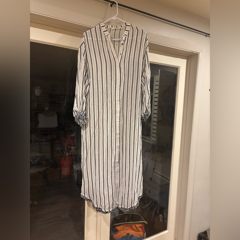 Black and White Stripe Zimmermann Tent Dress Size Small